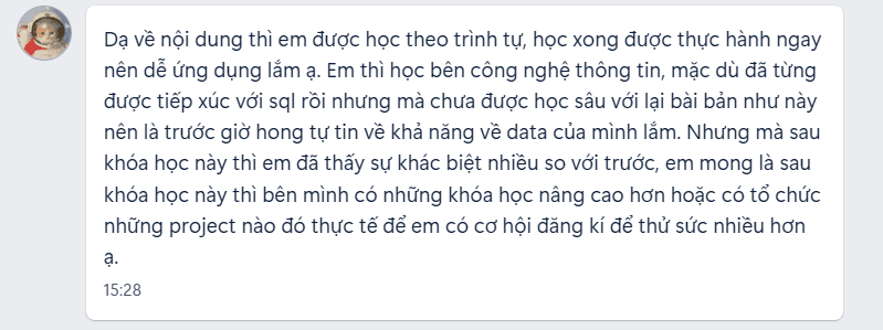 Feedback học viên