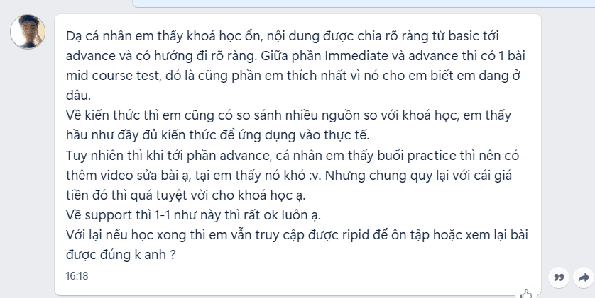 Feedback học viên