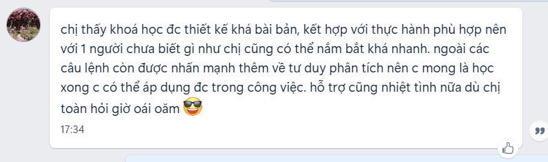 Feedback học viên